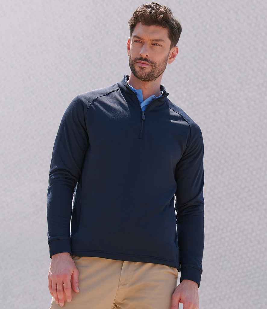 Henbury Zip Neck Wicking Top H862 - H862 Navy Model