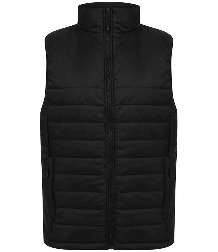 Henbury Unisex Padded Gilet H875 - Black