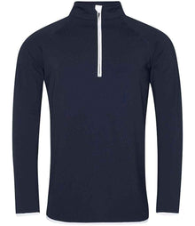Just Cool by AWDis Cool Half Zip Sweat Top JC031 - French Navy/Arctic White