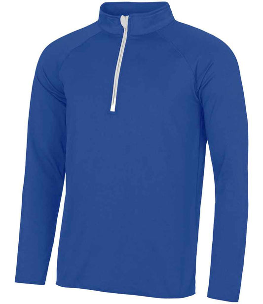 Just Cool by AWDis Cool Half Zip Sweat Top JC031 - Royal Blue/Arctic White