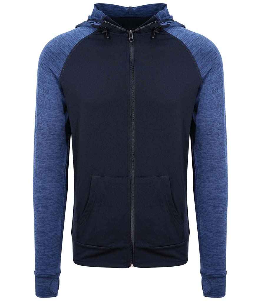 Just Cool by AWDis Cool Contrast Zoodie JC057 - Navy/Navy Melange