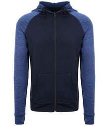 Just Cool by AWDis Cool Contrast Zoodie JC057 - Navy/Navy Melange