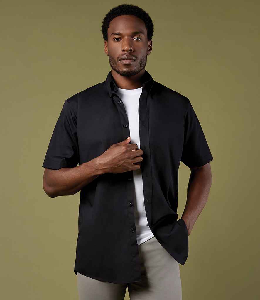 Kustom Kit Short Sleeve Classic Fit Workforce Shirt K100 - K100 Black Model