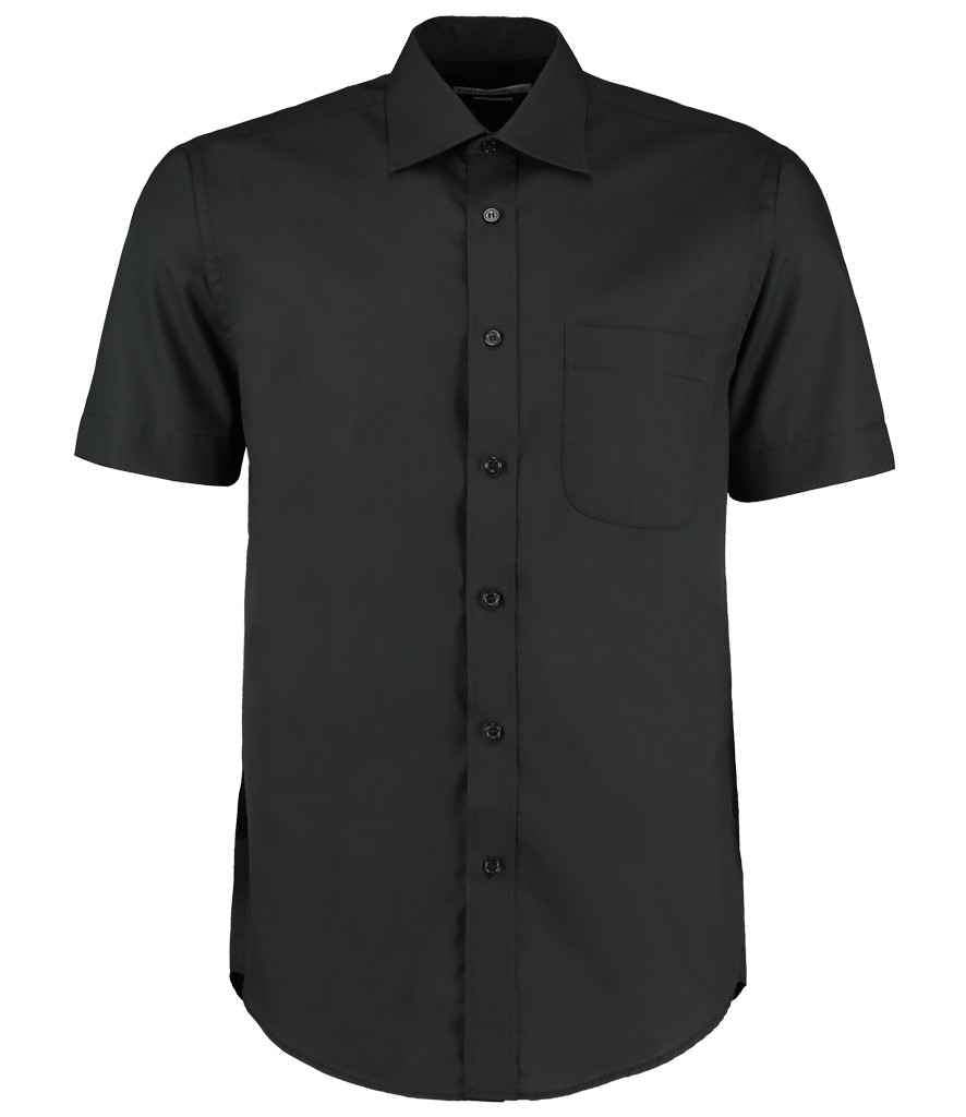 Kustom Kit Short Sleeve Classic Fit Business Shirt K102 - Black