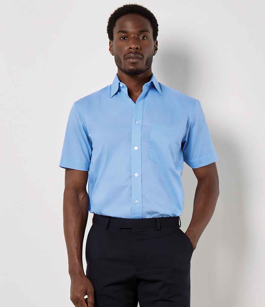 Kustom Kit Short Sleeve Classic Fit Business Shirt K102 - K102 Light Blue Model