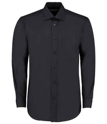 Kustom Kit Long Sleeve Classic Fit Business Shirt K104 - Black