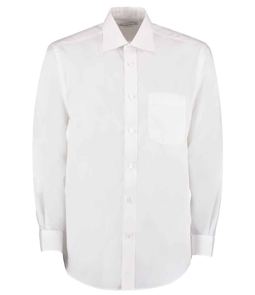 Kustom Kit Long Sleeve Classic Fit Business Shirt K104 - White
