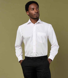Kustom Kit Long Sleeve Classic Fit Business Shirt K104 - K104 White Model