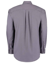 Kustom Kit Premium Long Sleeve Classic Fit Oxford Shirt K105 - K105 Charcoal Back