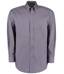 Kustom Kit Premium Long Sleeve Classic Fit Oxford Shirt K105 - Charcoal