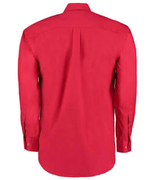 Kustom Kit Premium Long Sleeve Classic Fit Oxford Shirt K105 - K105 Red Back