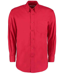 Kustom Kit Premium Long Sleeve Classic Fit Oxford Shirt K105 - Red