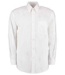 Kustom Kit Premium Long Sleeve Classic Fit Oxford Shirt K105 - White