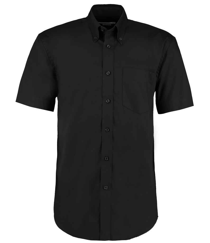 Kustom Kit Premium Short Sleeve Classic Fit Oxford Shirt K109 - Black