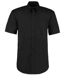 Kustom Kit Premium Short Sleeve Classic Fit Oxford Shirt K109 - Black