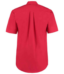Kustom Kit Premium Short Sleeve Classic Fit Oxford Shirt K109 - K109 Red Back