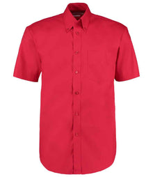 Kustom Kit Premium Short Sleeve Classic Fit Oxford Shirt K109 - Red
