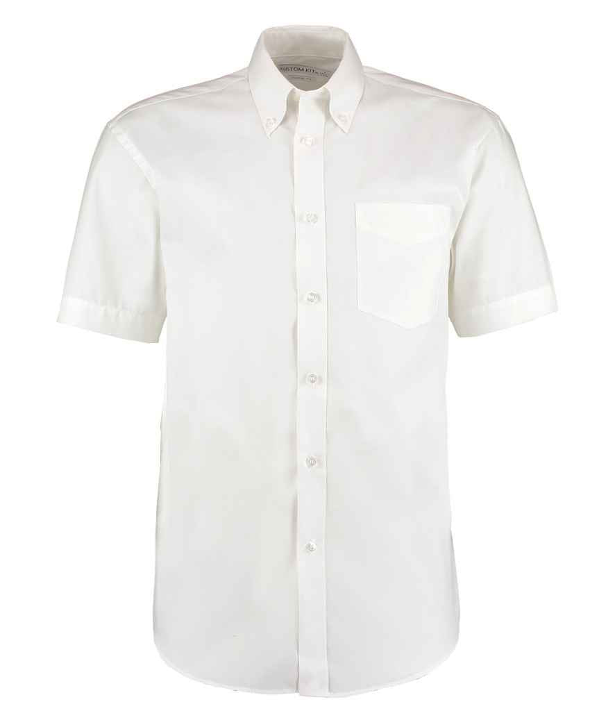 Kustom Kit Premium Short Sleeve Classic Fit Oxford Shirt K109 - White