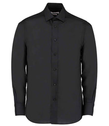 Kustom Kit Long Sleeve Tailored Business Shirt K131 - Black