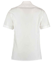 Kustom Kit Short Sleeve Tailored Pilot Shirt K133 - K133 White Back