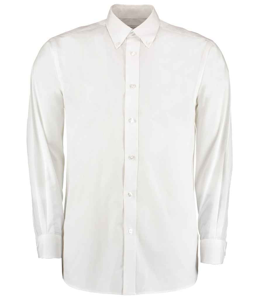Kustom Kit Long Sleeve Classic Fit Workforce Shirt K140 - White