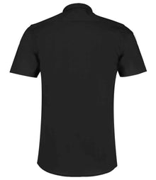 Kustom Kit Short Sleeve Tailored Poplin Shirt K141 - K141 Black Back