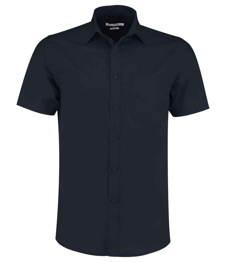 Kustom Kit Short Sleeve Tailored Poplin Shirt K141 - Dark Navy