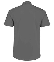 Kustom Kit Short Sleeve Tailored Poplin Shirt K141 - K141 Graphite Grey Back