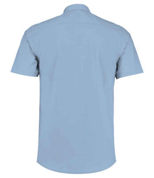 Kustom Kit Short Sleeve Tailored Poplin Shirt K141 - K141 Light Blue Back