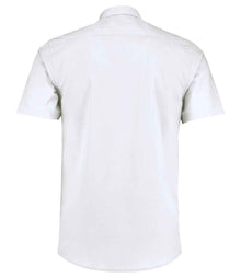 Kustom Kit Short Sleeve Tailored Poplin Shirt K141 - K141 White Back