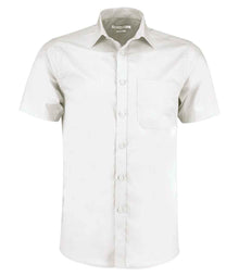 Kustom Kit Short Sleeve Tailored Poplin Shirt K141 - White