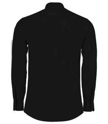Kustom Kit Long Sleeve Tailored Poplin Shirt K142 - K142 Black Back
