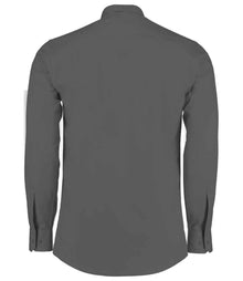 Kustom Kit Long Sleeve Tailored Poplin Shirt K142 - K142 Graphite Grey Back