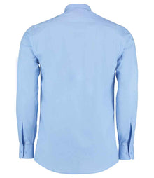 Kustom Kit Long Sleeve Tailored Poplin Shirt K142 - K142 Light Blue Back