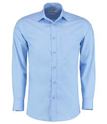 Kustom Kit Long Sleeve Tailored Poplin Shirt K142 - Light Blue
