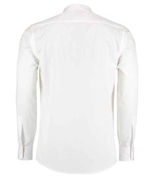 Kustom Kit Long Sleeve Tailored Poplin Shirt K142 - K142 White Back