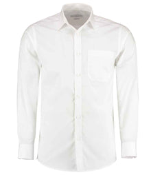 Kustom Kit Long Sleeve Tailored Poplin Shirt K142 - White