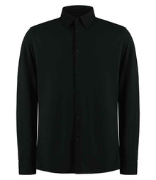 Kustom Kit Long Sleeve Superwash® 60°C Piqué Shirt K143 - Black