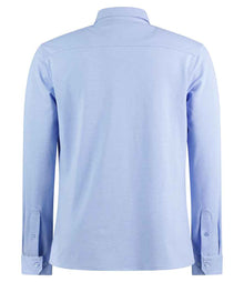 Kustom Kit Long Sleeve Superwash® 60°C Piqué Shirt K143 - K143 Light Heather Blue Back