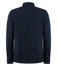 Kustom Kit Long Sleeve Superwash® 60°C Piqué Shirt K143 - K143 Navy Back