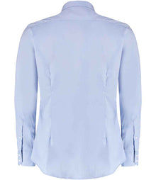 Kustom Kit Slim Fit Stretch Long Sleeve Oxford Shirt K182 - K182 Light Blue Back