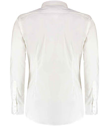 Kustom Kit Slim Fit Stretch Long Sleeve Oxford Shirt K182 - K182 White Back