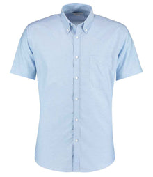 Kustom Kit Short Sleeve Slim Fit Oxford Shirt K183 - Light Blue