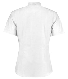 Kustom Kit Short Sleeve Slim Fit Oxford Shirt K183 - K183 White Back