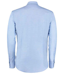 Kustom Kit Long Sleeve Slim Fit Workwear Oxford Shirt K184 - K184 Light Blue Back