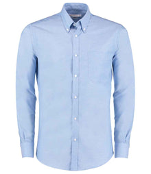 Kustom Kit Long Sleeve Slim Fit Workwear Oxford Shirt K184 - Light Blue