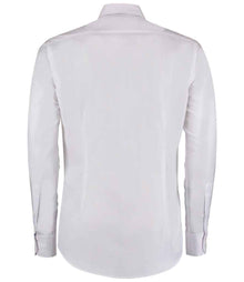 Kustom Kit Long Sleeve Slim Fit Workwear Oxford Shirt K184 - K184 White Back