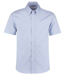 Kustom Kit Premium Short Sleeve Tailored Oxford Shirt K187 - Light Blue