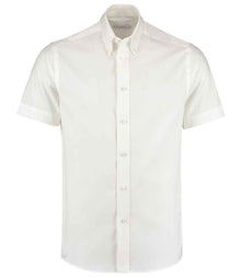 Kustom Kit Premium Short Sleeve Tailored Oxford Shirt K187 - White