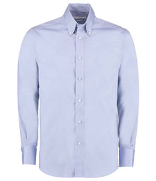 Kustom Kit Premium Long Sleeve Tailored Oxford Shirt K188 - Light Blue
